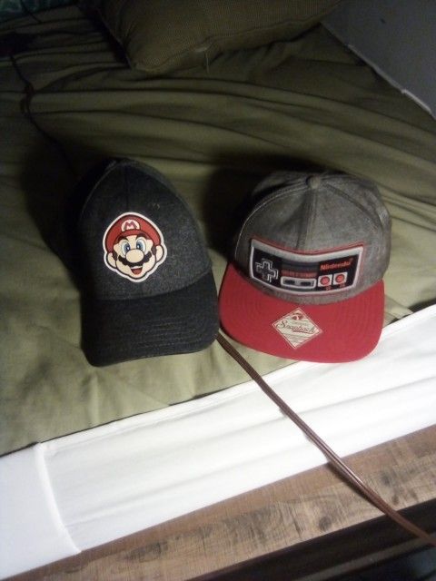 Nintendo Mario Hat And Super Nintendo Hat