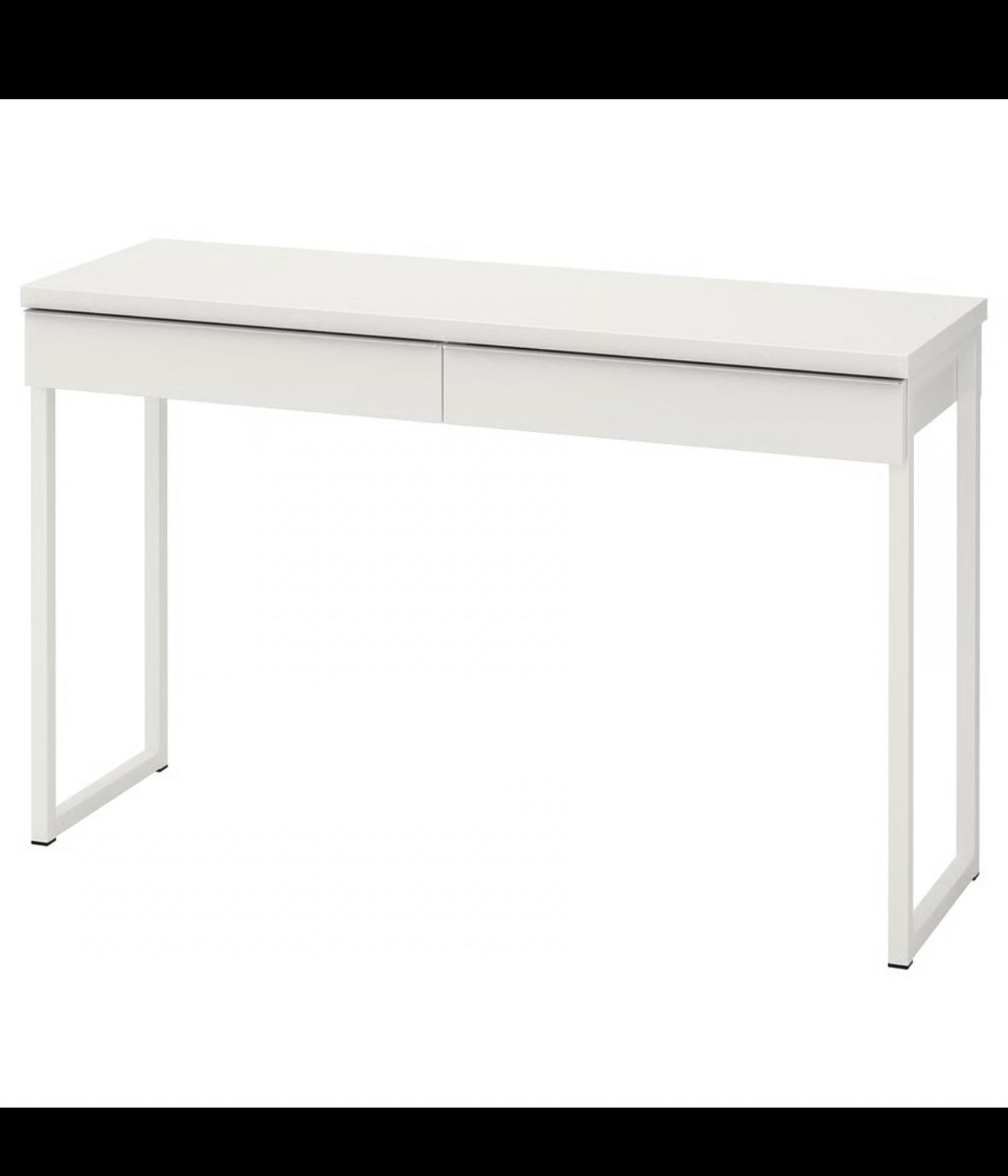 IKEA White High Gloss Besta Burs Modern Table Console Desk 