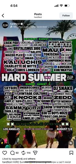 hard summer vip saturday