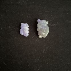 Lavender Jade Carved Monkey 