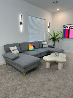 Brand New Modern U-Shape Sectional Sofa Couch Double Chaise Lounge.