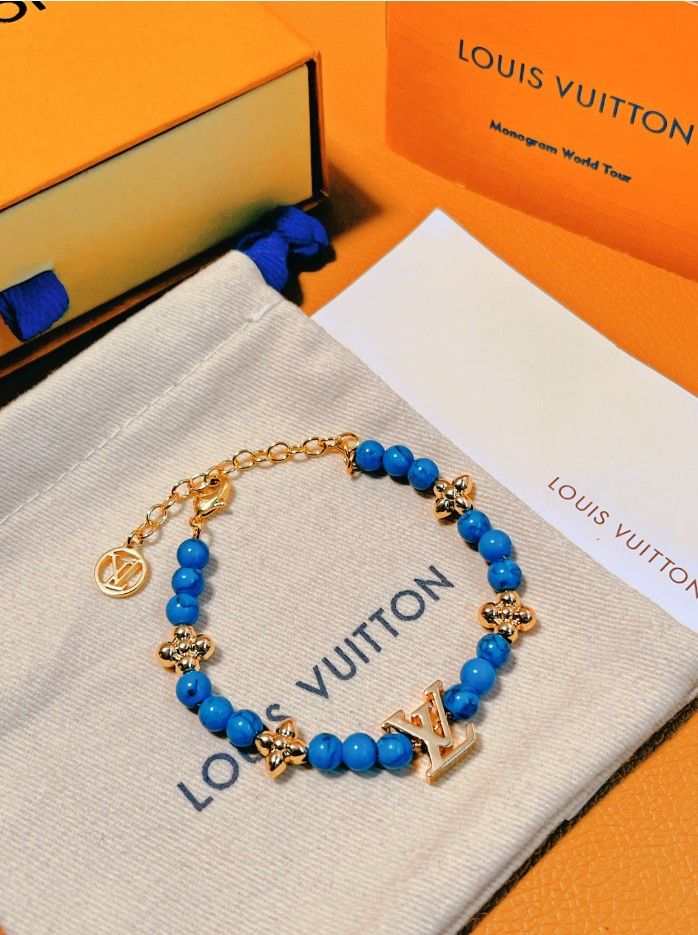 Vintage Blue Hand Bracelet Beads