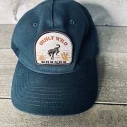 Built Wild Bronco Baseball Cap Blue One Size Adjustable Embroidered Ford Cotton