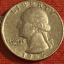 Washington Quarter 1966 Mint Error Rare Old Collectible Coin #1