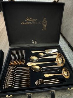 Gold plated flatware