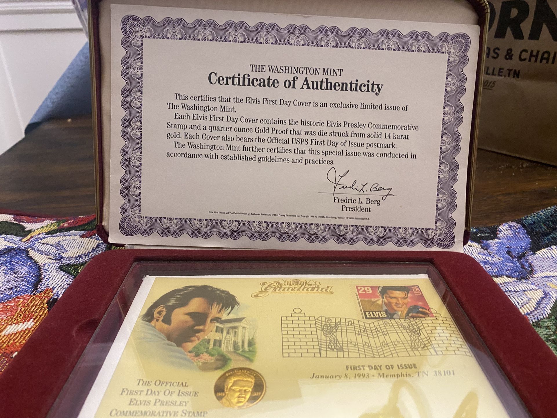 14k Gold Commemorative Elvis Coin