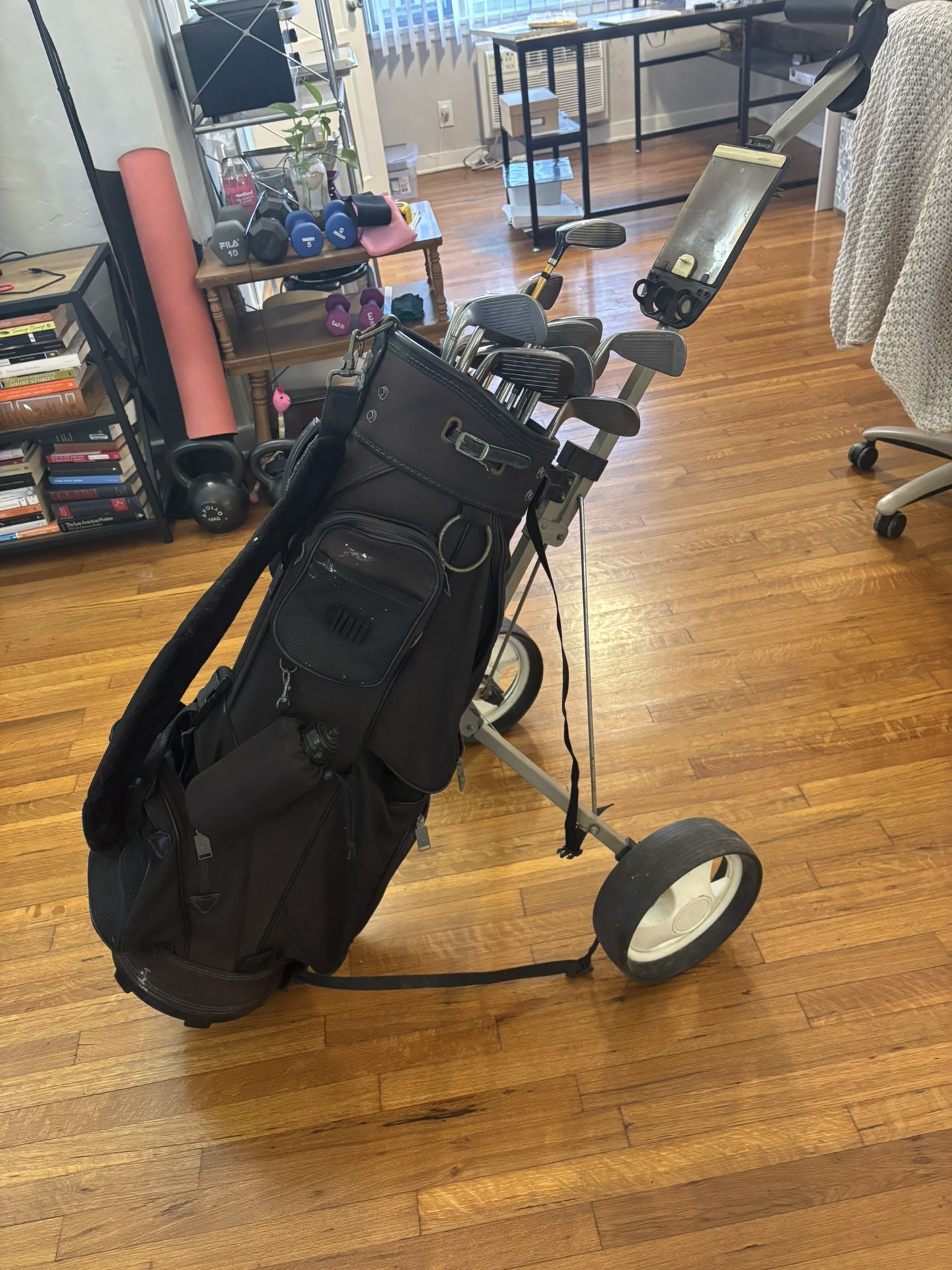 Golf Club Set With Cart