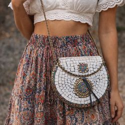 Lulu's NYC "Amy" Metal Crossbody Bag