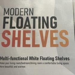 White Modern Floating Shelves $20