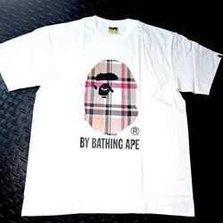Burberry bape shirt size medium and large