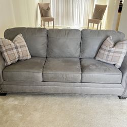 Gray Couch And Love Seat Set