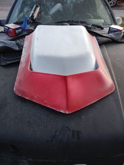 Fiberglass hood scoop