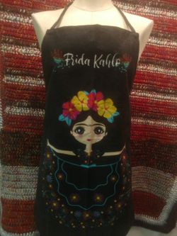 Frida Kahlo Apron With Pocket 100% Cotton