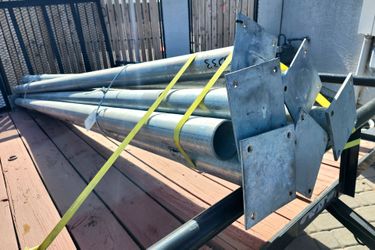 Flagged post  Galvanized 4'' wide 12ft long