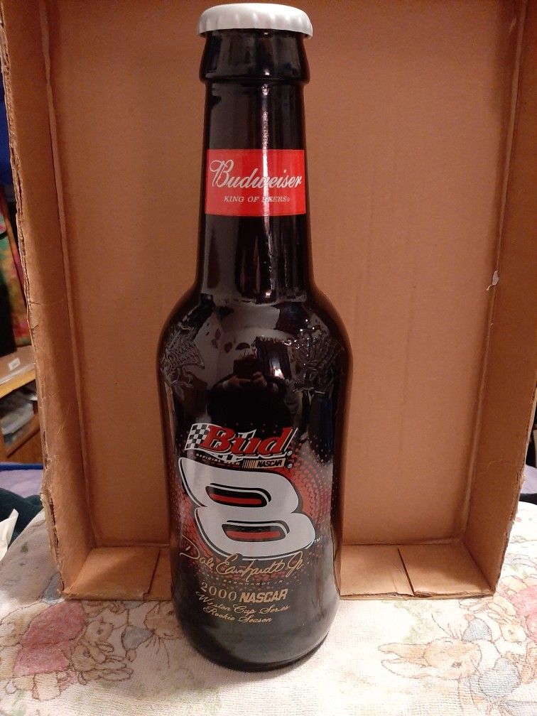 Large Beer Bottle, Nascar..Dale Earnhardt Jr.. Glass , COLLECTABLE Now $35.00