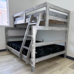 Twin Bunk Bed With Mattresses 