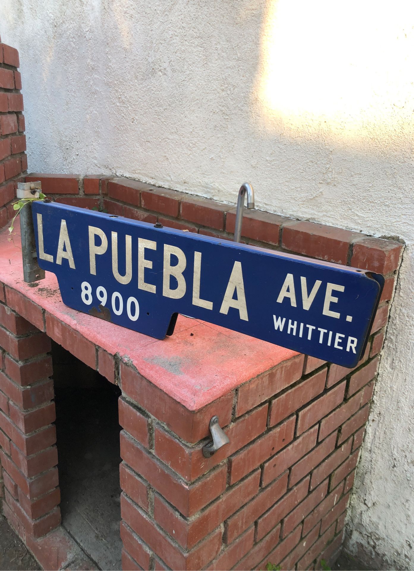 Double sided street sign, retired