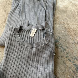 Laura Ashley Heather Gray Sweater Set