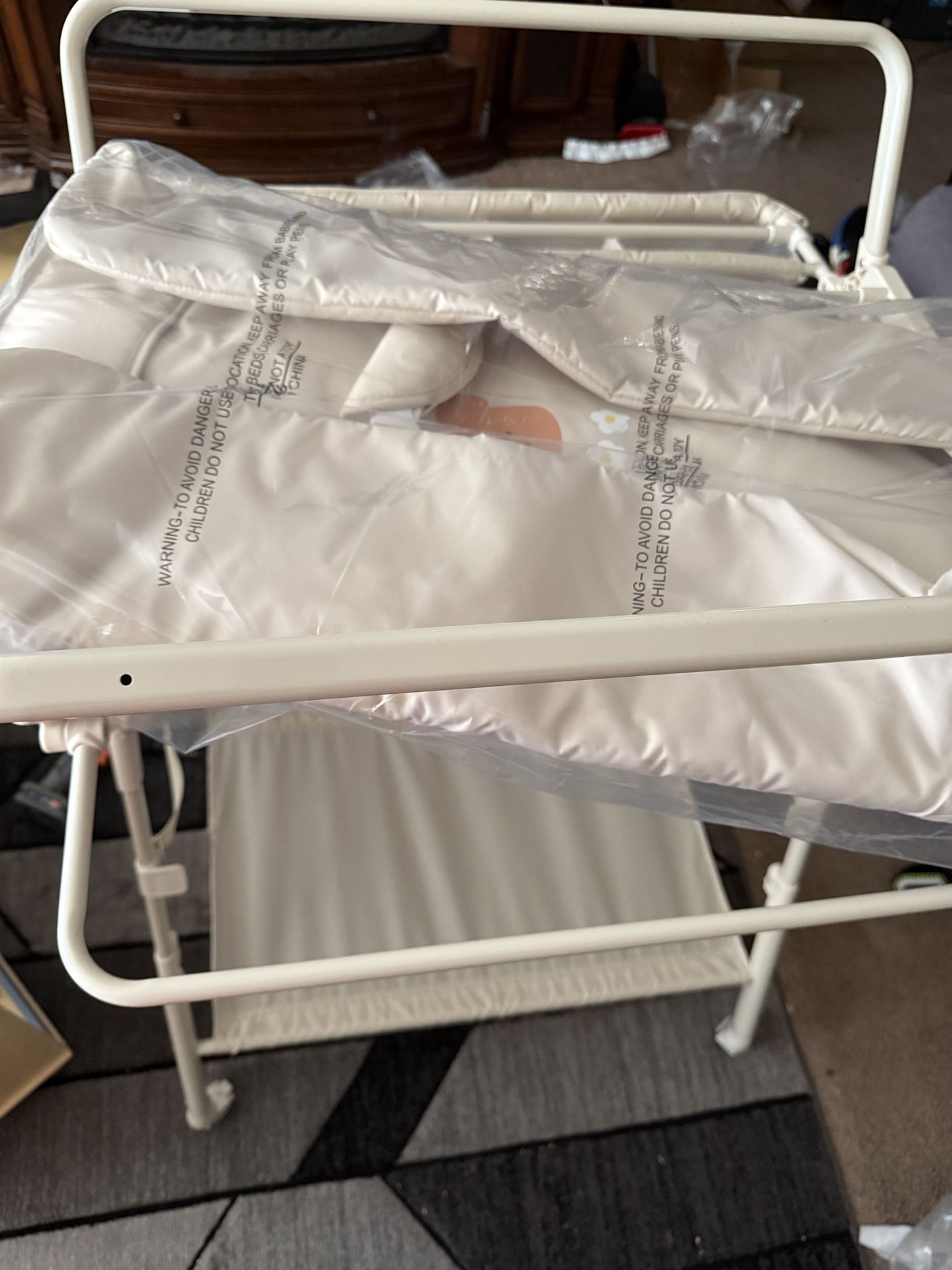 Cream Portable Changing Table