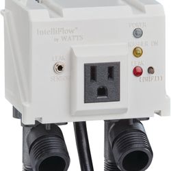 Watts A2C-SC Series Intelliflow 1/2" Washing Machine Smart Water Shutoff Valve with Leak Sensor, Inlet Adapters, Without Wall Box