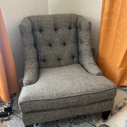Tufted Gray Chair