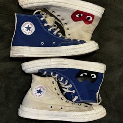 CDG Hight top Converse (11Men) (Blue and Tan) 80$ each 