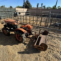 Kubota B6000 Diesel 4x4 Tractor With Gannon Scraper 