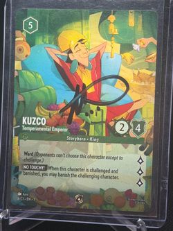 Kuzco Disney lorcana challenge promo  signed by Ryan Miller