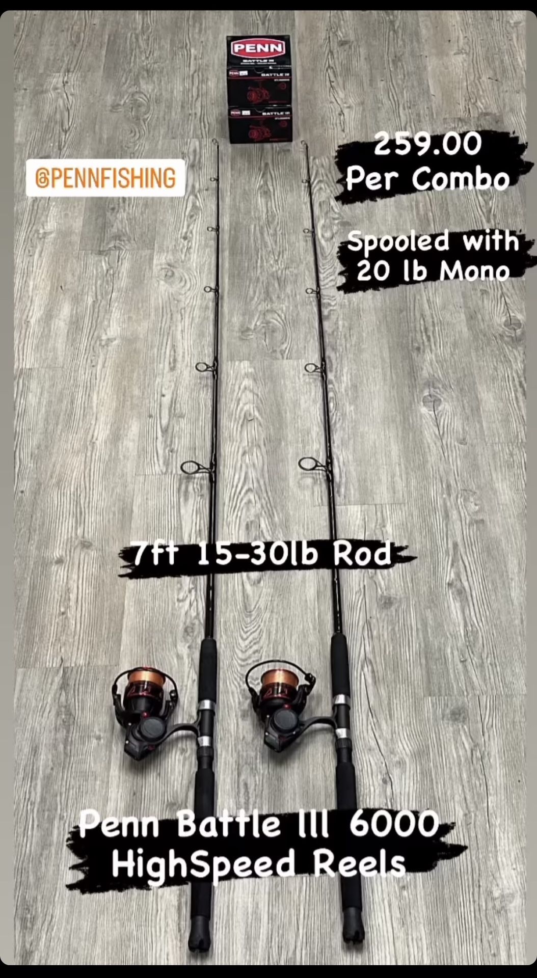 Penn Battle lll 6000 HighSpeed Combo (NEW)