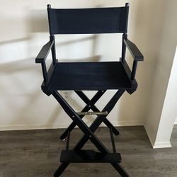 Tall Black Folding Director’s Chair