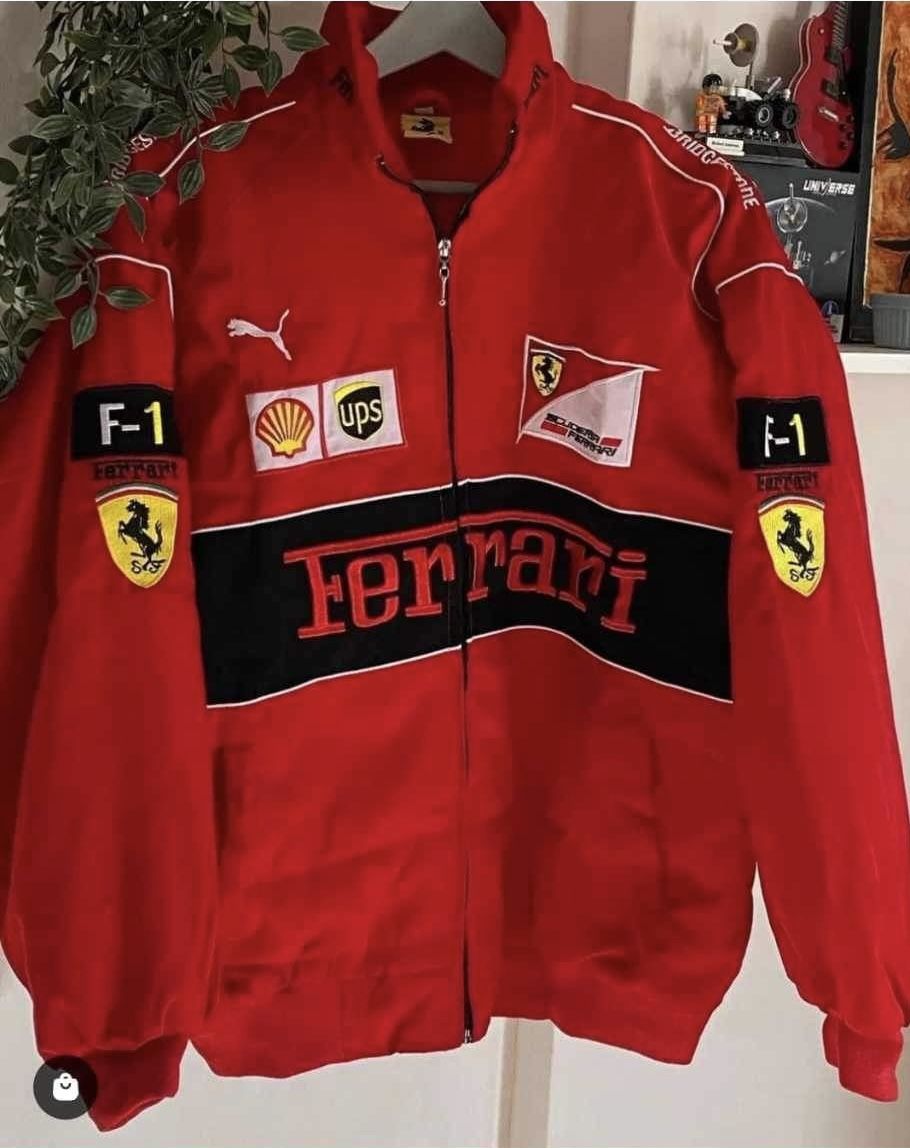 Red Ferrari Jacket For Formula 1 Vintage New With Tags Available All Sizes Unisex