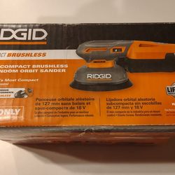 NEW RIDGID 18V SubCompact Brushless 5 Inch Random Orbit Sander (Tool Only)