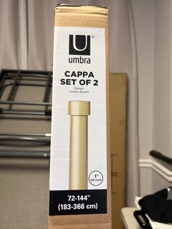 Umbra Cappa Curtain Rod Set of 2, 72-144 Inches