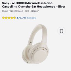 Sony Wireless Bluetooth Noice Cancelling Headphones