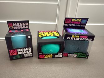 NeeDoh Mello Doh Mallo, Cool Cats, and Nice Cube Squishy Toys