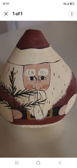 Hand-Painted Santa Claus Gourd Decoration