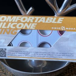 CHICMODA Silicone Rings Women, Women Silicone Wedding Rings,8 Colorful Rings,Breathable 