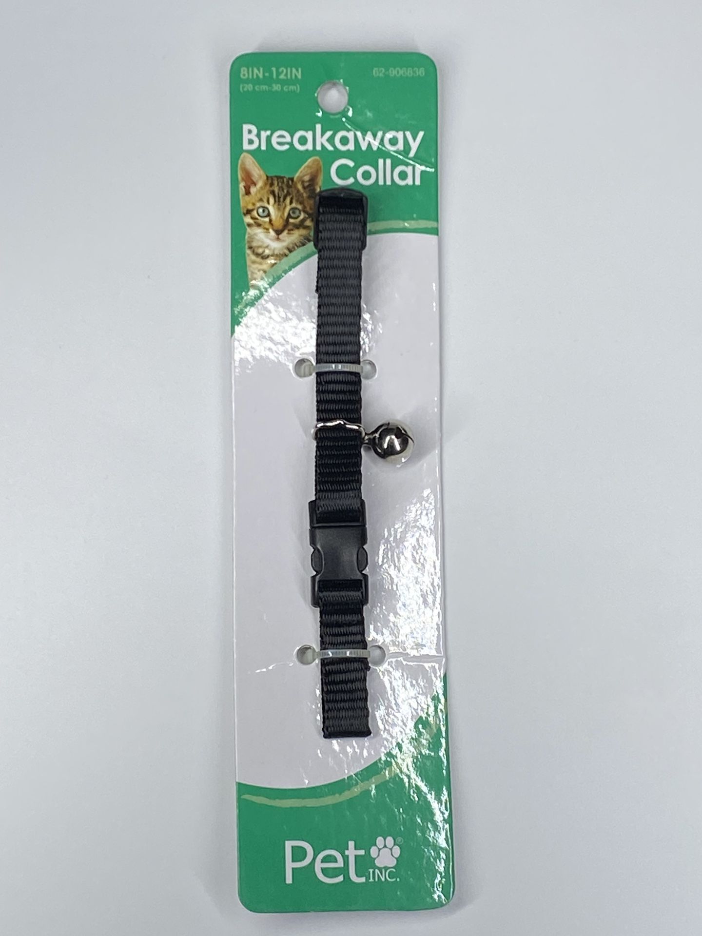 Pet Inc Cat breakaway Collar with Bell (Black) (8inch-12inch, 20cm-30cm)