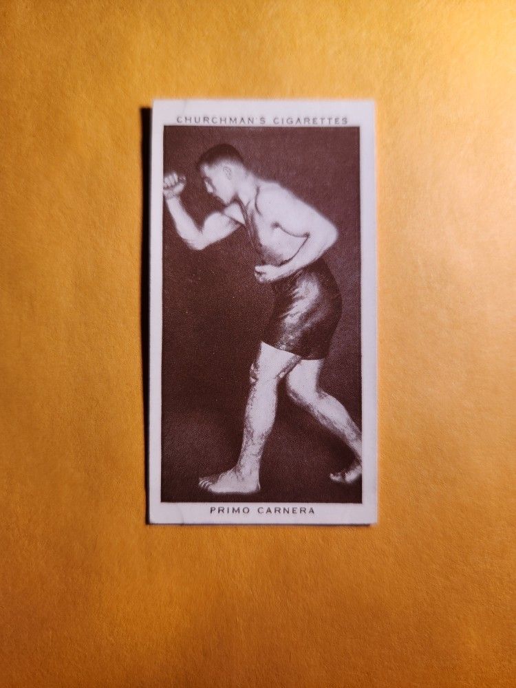 GD Authentic 1938 Churchman's Cigarettes Primo Carnera Boxing Tobacco Card #7