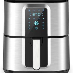 KITCHER 6.8QT Air Fryer, Led Touch Screen with 8 Presets