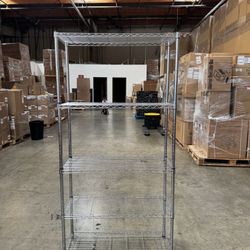 Chino Warehouse Wholesale NSF Certified 5-Tier Storage Rack, 300 lbs per tier. Size: 36" W x 14" D x 72" H. Brand new, still in box.