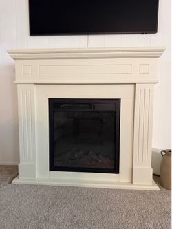 Electric fireplace - off white