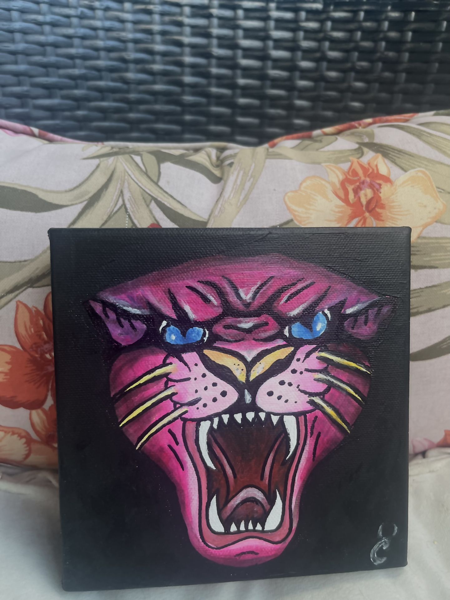 Hand Painted Panther