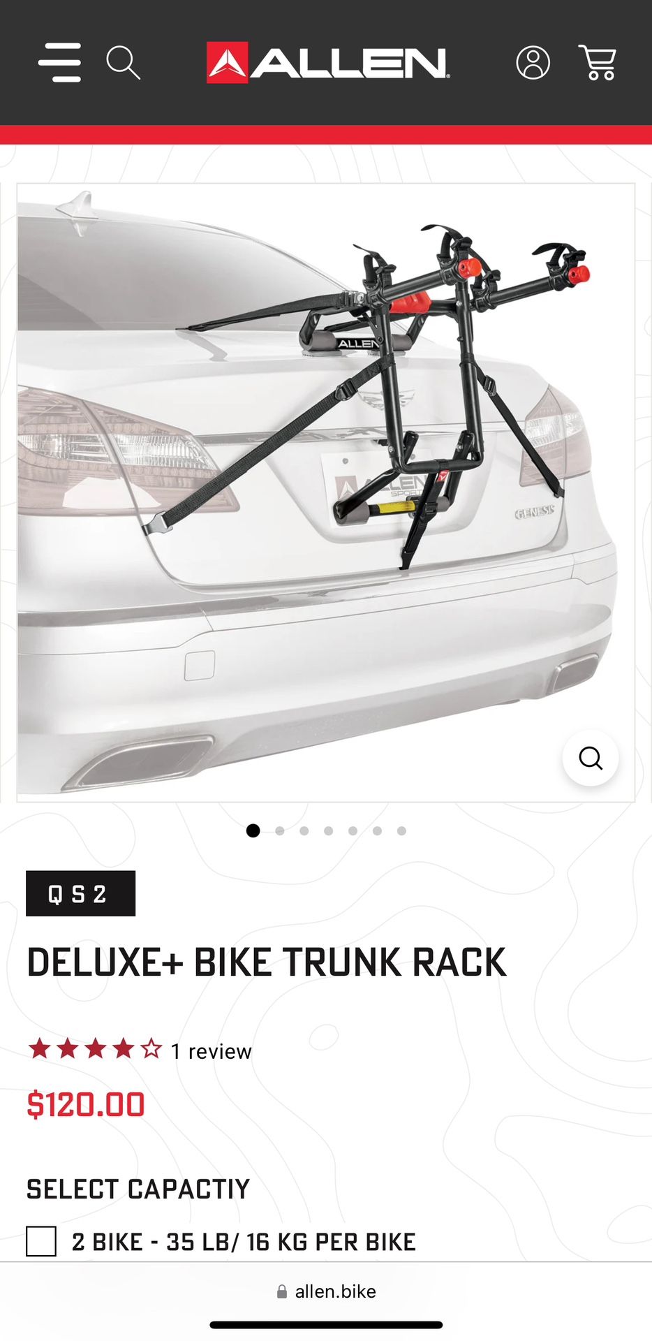 Allen bike rack carrier