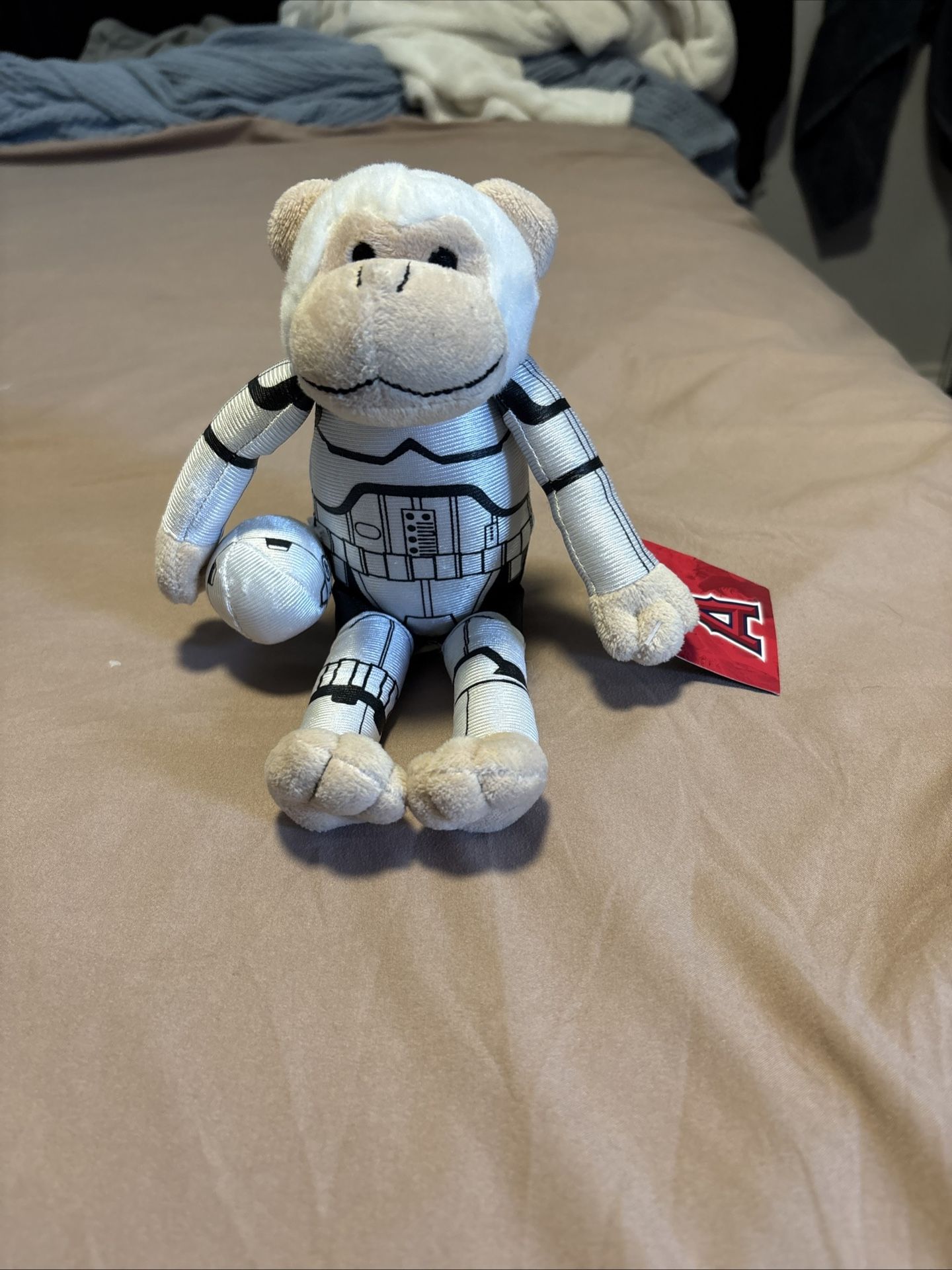 LA Angels Baseball Rally Monkey Stuff Animal Star Wars