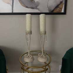 Four Piece Candles And Holder