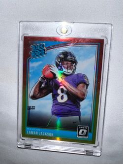 Lamar Jackson Donruss Optic Rated Rookie Card