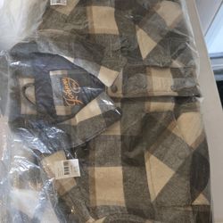 Men's 4X Casual Warm Plaid Wool Blend Jacket Fleece Relaxed Fit Button Up Long Sleeve Shacket Shirt Coat