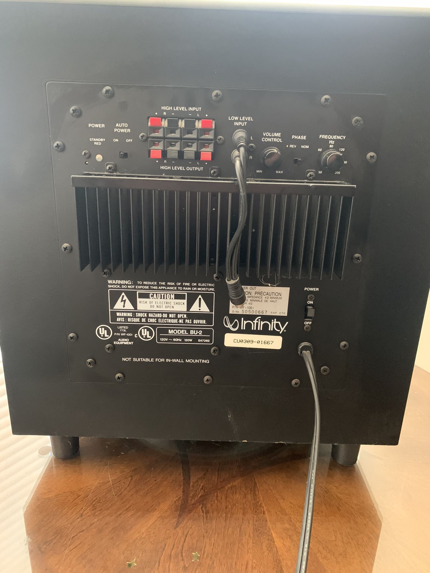 Infinity BU2 powered subwoofer for Sale in Escondido, CA OfferUp
