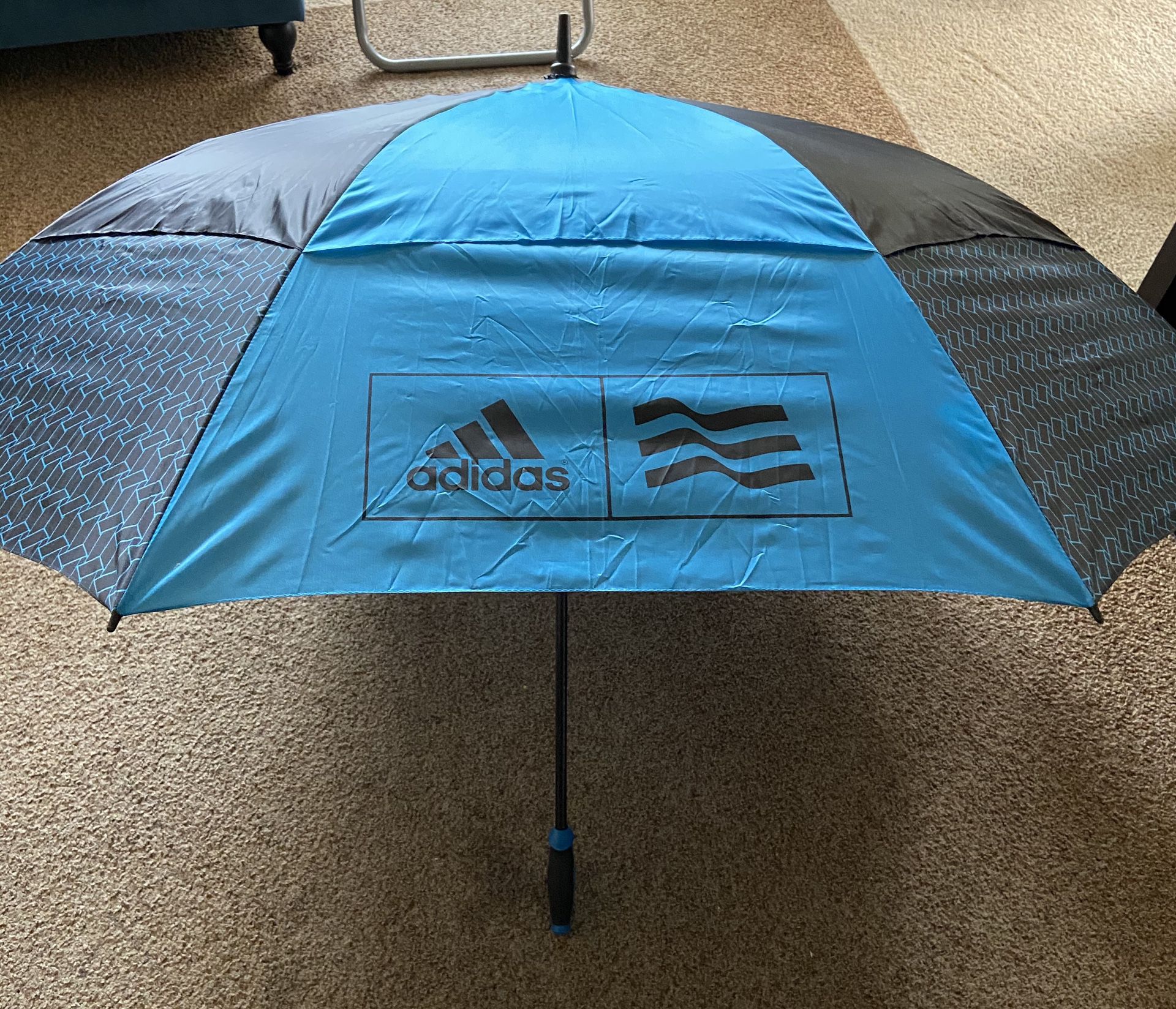 Adidas Golf Umbrella - 68" White/Blue
